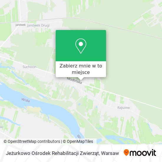 Mapa Jeżurkowo Ośrodek Rehabilitacji Zwierząt