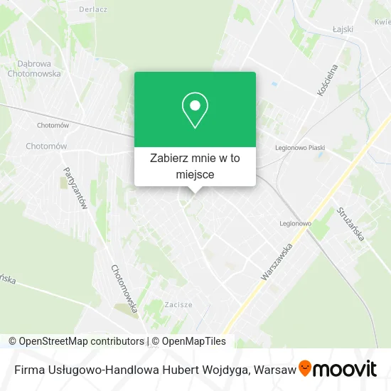 Mapa Firma Usługowo-Handlowa Hubert Wojdyga
