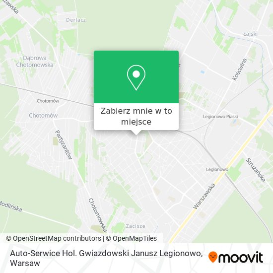 Mapa Auto-Serwice Hol. Gwiazdowski Janusz Legionowo