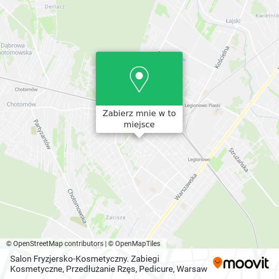 Mapa Salon Fryzjersko-Kosmetyczny. Zabiegi Kosmetyczne, Przedłużanie Rzęs, Pedicure