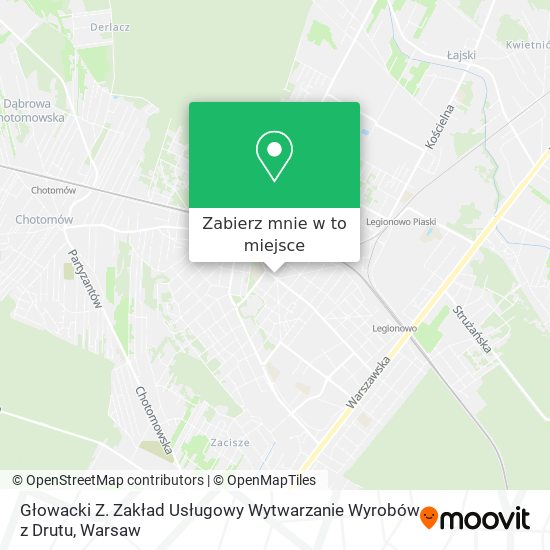 Mapa Głowacki Z. Zakład Usługowy Wytwarzanie Wyrobów z Drutu