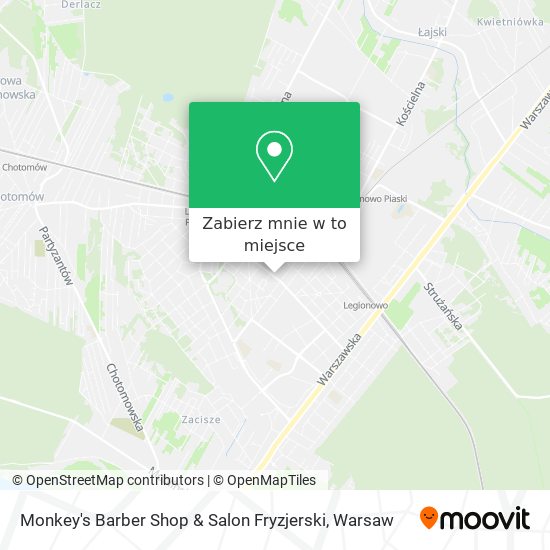 Mapa Monkey's Barber Shop & Salon Fryzjerski