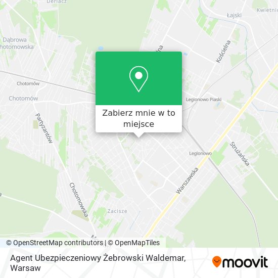 Mapa Agent Ubezpieczeniowy Żebrowski Waldemar