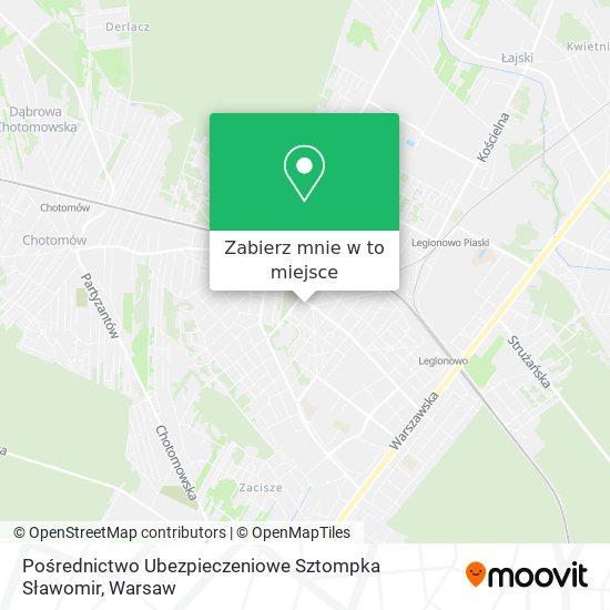 Mapa Pośrednictwo Ubezpieczeniowe Sztompka Sławomir