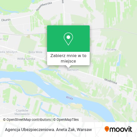 Mapa Agencja Ubezpieczeniowa. Aneta Żak