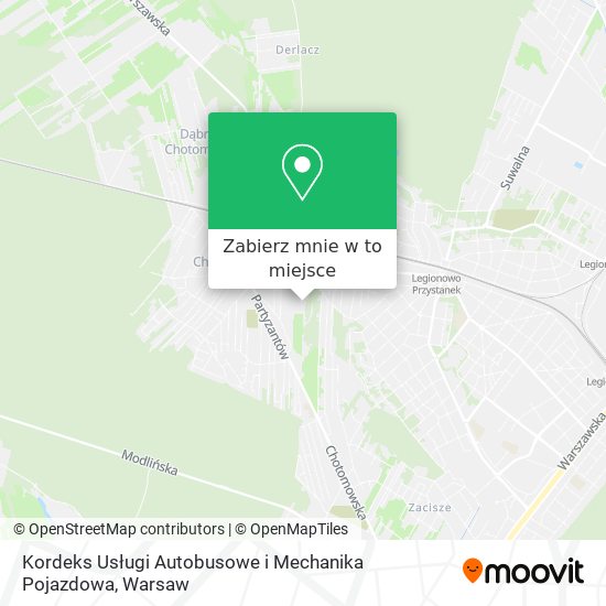 Mapa Kordeks Usługi Autobusowe i Mechanika Pojazdowa