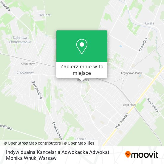 Mapa Indywidualna Kancelaria Adwokacka Adwokat Monika Wnuk