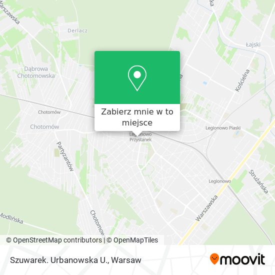 Mapa Szuwarek. Urbanowska U.