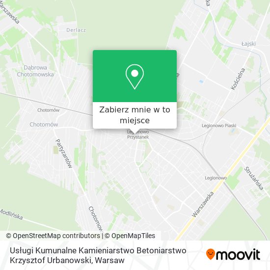 Mapa Usługi Kumunalne Kamieniarstwo Betoniarstwo Krzysztof Urbanowski