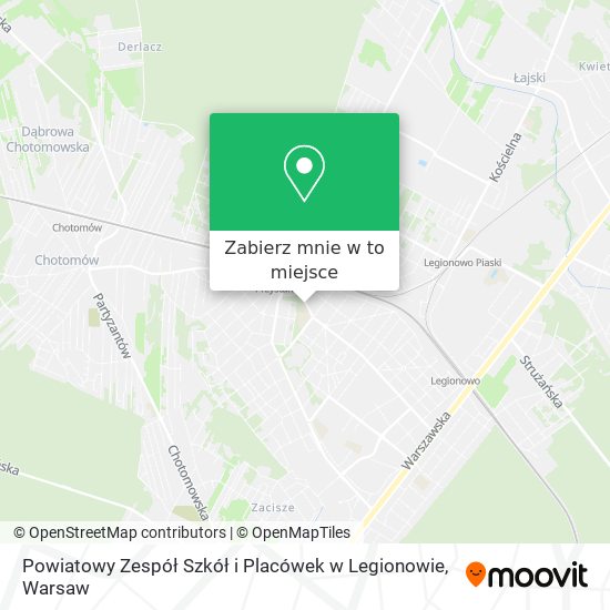 Mapa Powiatowy Zespół Szkół i Placówek w Legionowie