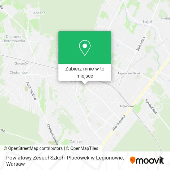 Mapa Powiatowy Zespół Szkół i Placówek w Legionowie