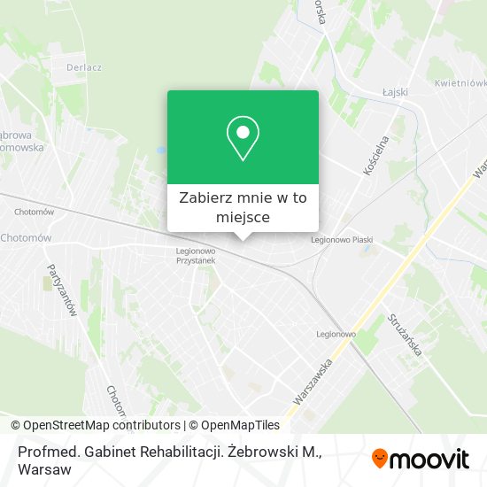 Mapa Profmed. Gabinet Rehabilitacji. Żebrowski M.