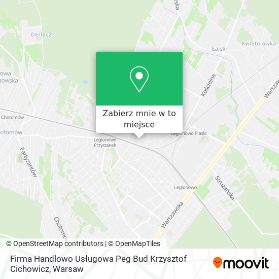 Mapa Firma Handlowo Usługowa Peg Bud Krzysztof Cichowicz