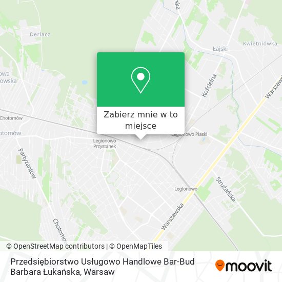 Mapa Przedsiębiorstwo Usługowo Handlowe Bar-Bud Barbara Łukańska