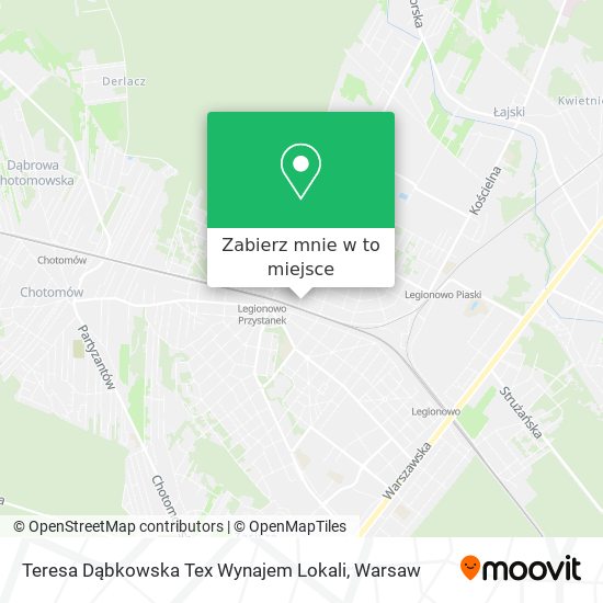 Mapa Teresa Dąbkowska Tex Wynajem Lokali