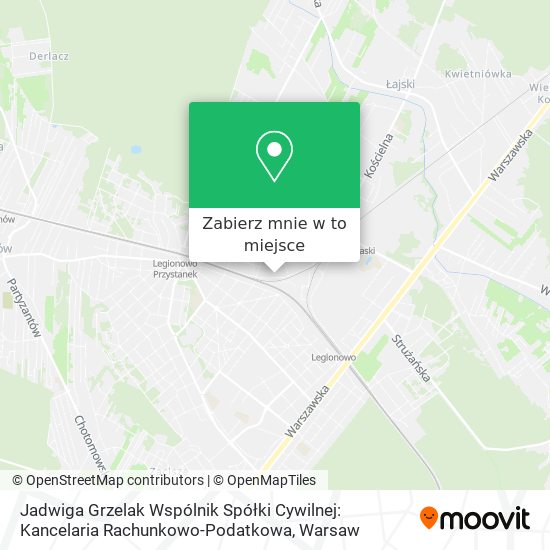 Mapa Jadwiga Grzelak Wspólnik Spółki Cywilnej: Kancelaria Rachunkowo-Podatkowa