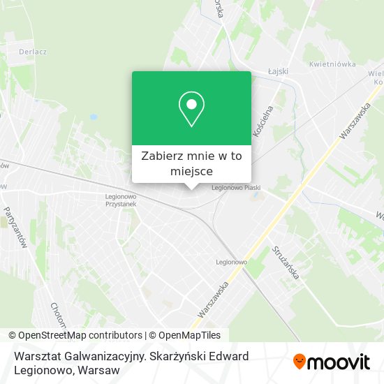 Mapa Warsztat Galwanizacyjny. Skarżyński Edward Legionowo