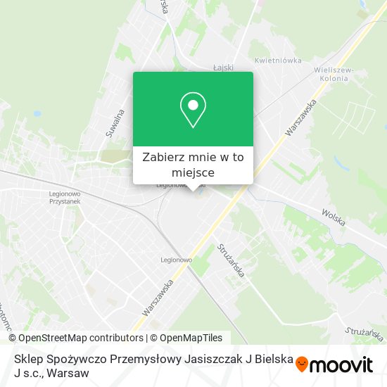 Mapa Sklep Spożywczo Przemysłowy Jasiszczak J Bielska J s.c.