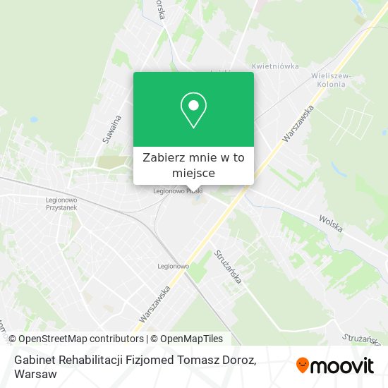 Mapa Gabinet Rehabilitacji Fizjomed Tomasz Doroz