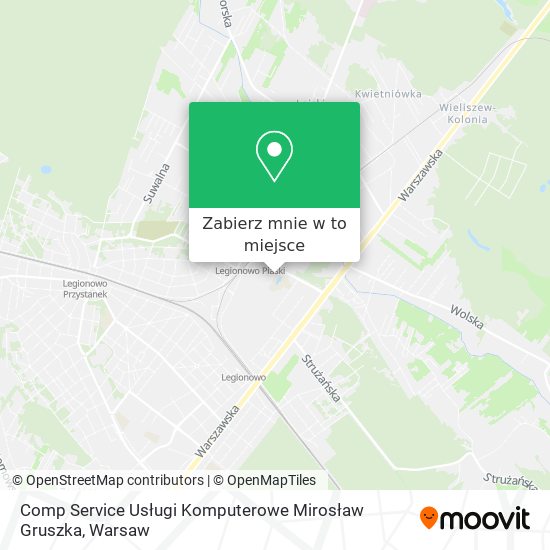 Mapa Comp Service Usługi Komputerowe Mirosław Gruszka