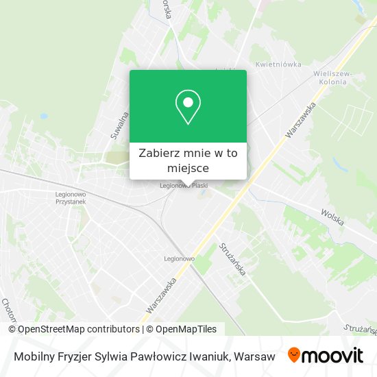 Mapa Mobilny Fryzjer Sylwia Pawłowicz Iwaniuk