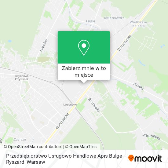 Mapa Przedsiębiorstwo Usługowo Handlowe Apis Bulge Ryszard