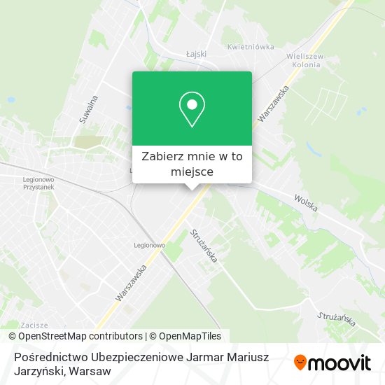 Mapa Pośrednictwo Ubezpieczeniowe Jarmar Mariusz Jarzyński