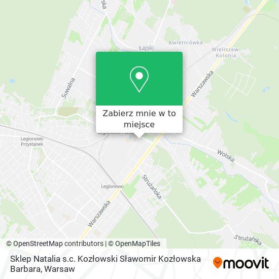 Mapa Sklep Natalia s.c. Kozłowski Sławomir Kozłowska Barbara