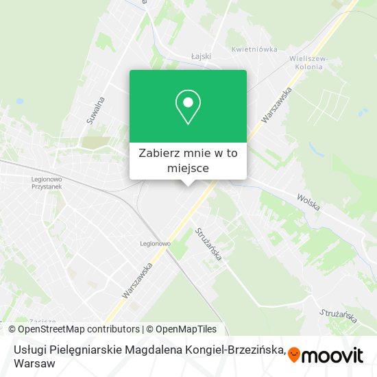 Mapa Usługi Pielęgniarskie Magdalena Kongiel-Brzezińska