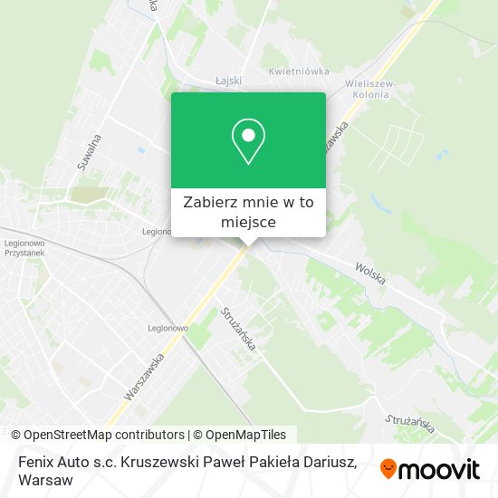 Mapa Fenix Auto s.c. Kruszewski Paweł Pakieła Dariusz