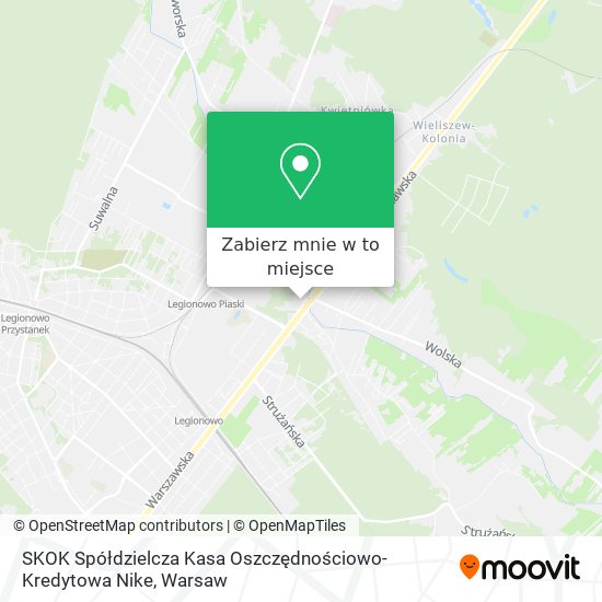 Mapa SKOK Spółdzielcza Kasa Oszczędnościowo-Kredytowa Nike