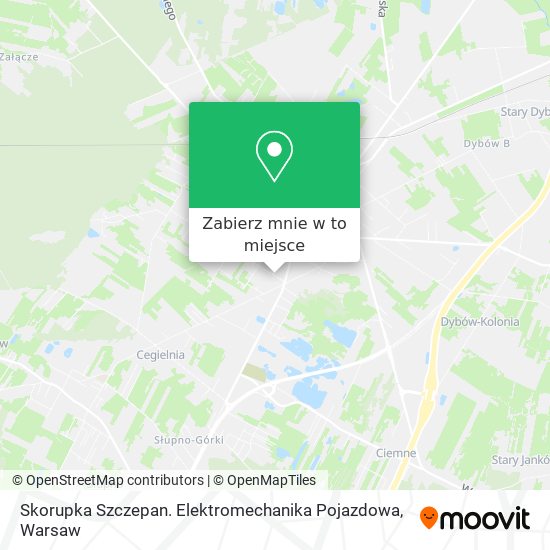 Mapa Skorupka Szczepan. Elektromechanika Pojazdowa