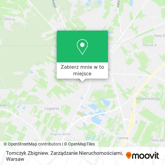 Mapa Tomczyk Zbigniew. Zarządzanie Nieruchomościami