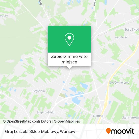 Mapa Graj Leszek. Sklep Meblowy