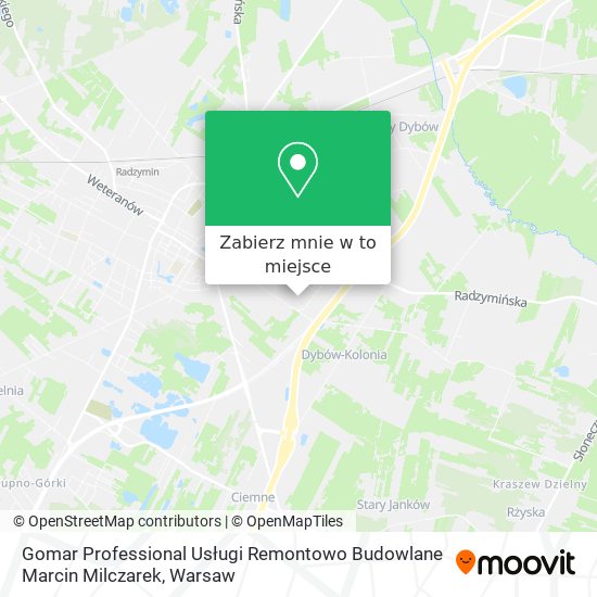 Mapa Gomar Professional Usługi Remontowo Budowlane Marcin Milczarek