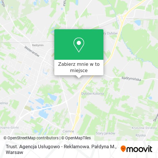 Mapa Trust. Agencja Usługowo - Reklamowa. Pałdyna M.