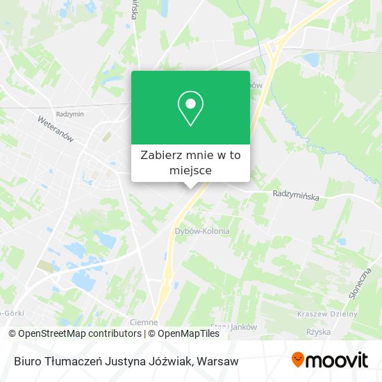 Mapa Biuro Tłumaczeń Justyna Jóźwiak