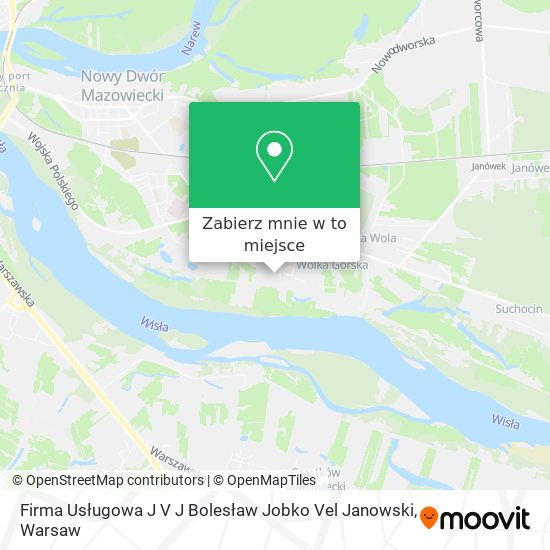 Mapa Firma Usługowa J V J Bolesław Jobko Vel Janowski