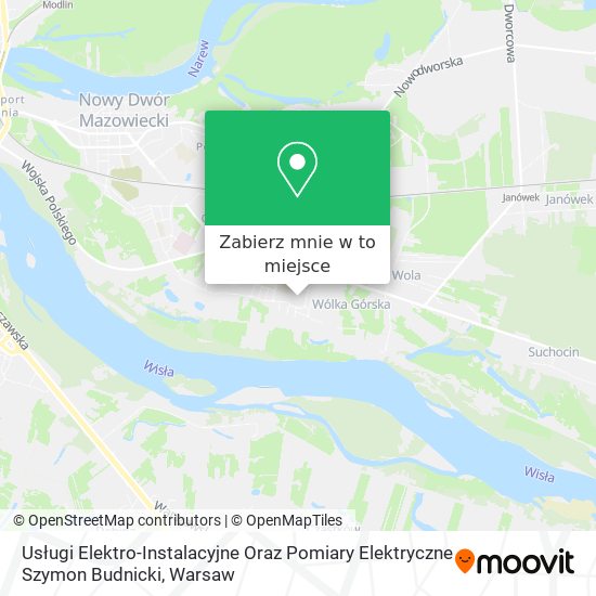 Mapa Usługi Elektro-Instalacyjne Oraz Pomiary Elektryczne Szymon Budnicki