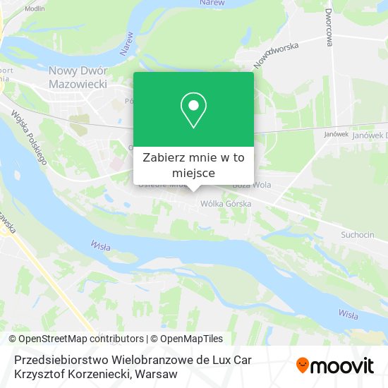 Mapa Przedsiebiorstwo Wielobranzowe de Lux Car Krzysztof Korzeniecki