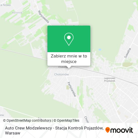 Mapa Auto Crew Modzelewscy - Stacja Kontroli Pojazdów