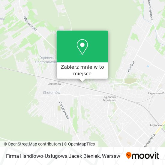 Mapa Firma Handlowo-Usługowa Jacek Bieniek