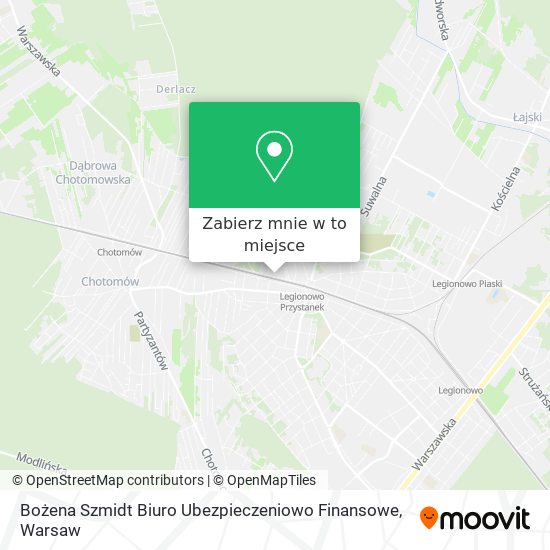 Mapa Bożena Szmidt Biuro Ubezpieczeniowo Finansowe