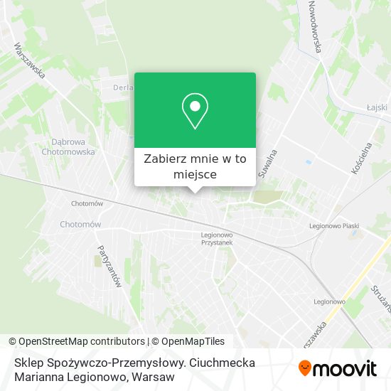 Mapa Sklep Spożywczo-Przemysłowy. Ciuchmecka Marianna Legionowo