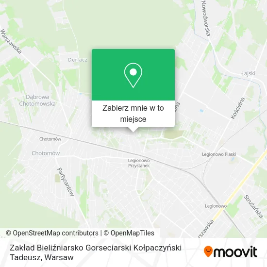 Mapa Zakład Bieliźniarsko Gorseciarski Kołpaczyński Tadeusz