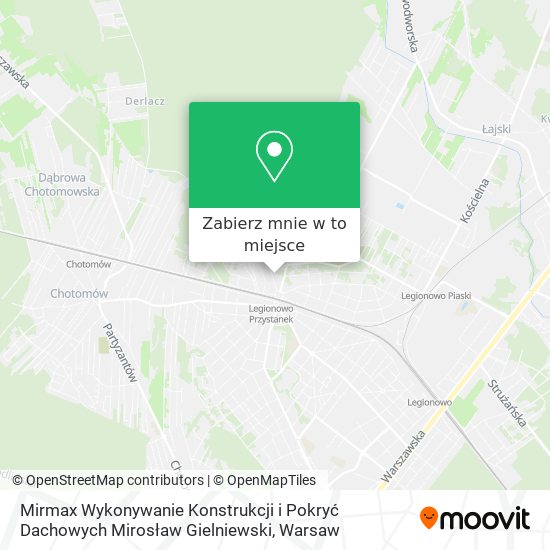 Mapa Mirmax Wykonywanie Konstrukcji i Pokryć Dachowych Mirosław Gielniewski