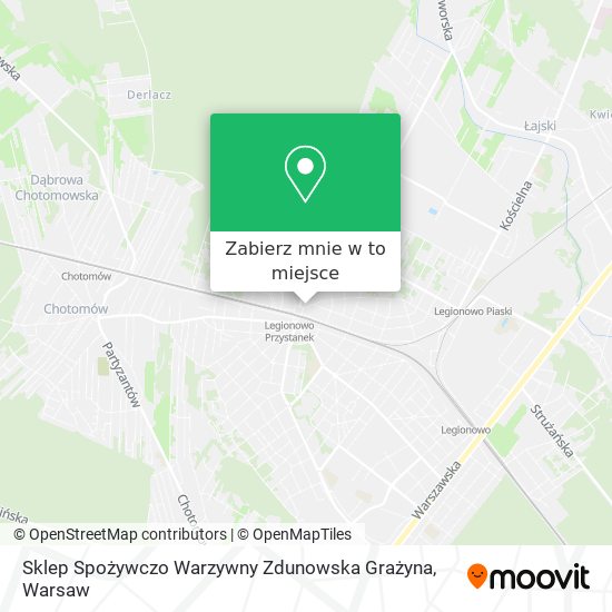 Mapa Sklep Spożywczo Warzywny Zdunowska Grażyna