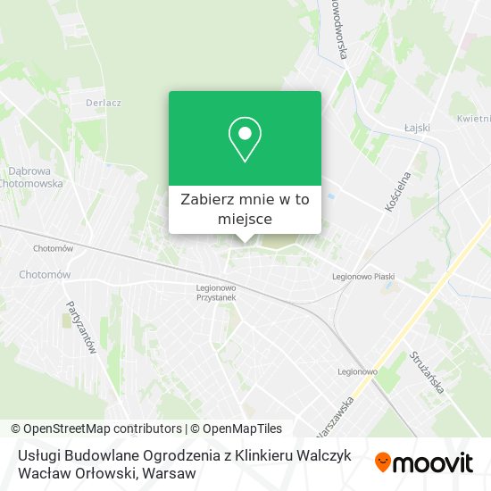 Mapa Usługi Budowlane Ogrodzenia z Klinkieru Walczyk Wacław Orłowski