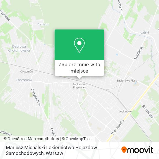 Mapa Mariusz Michalski Lakiernictwo Pojazdów Samochodowych