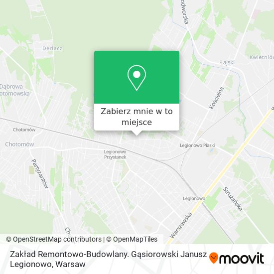 Mapa Zakład Remontowo-Budowlany. Gąsiorowski Janusz Legionowo